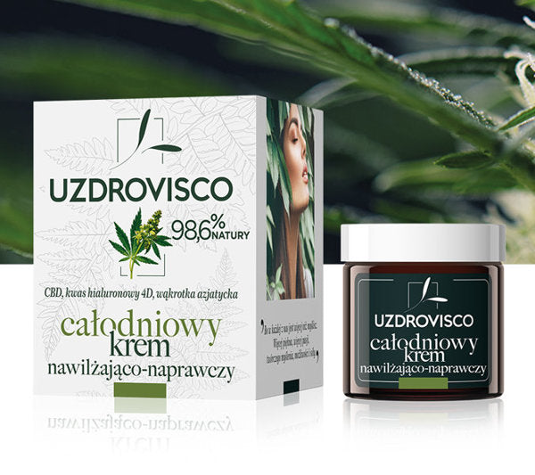 Całodniowy krem nawilżająco-naprawczy – CBD