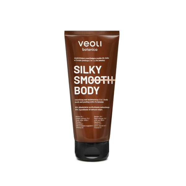 Wygładzająco-nawilżająca maska do ciała w formie peelingu 2 w 1 z 3% betainy SILKY SMOOTH BODY