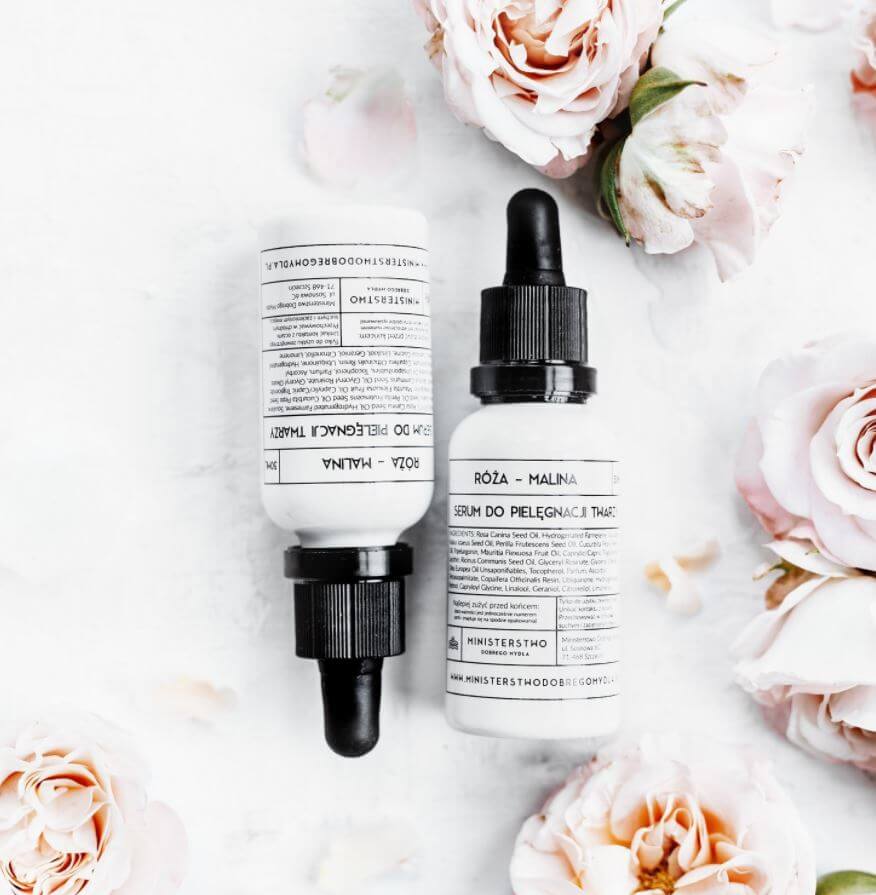 RÓŻA-MALINA - ODŻYWCZE SERUM DO TWARZY