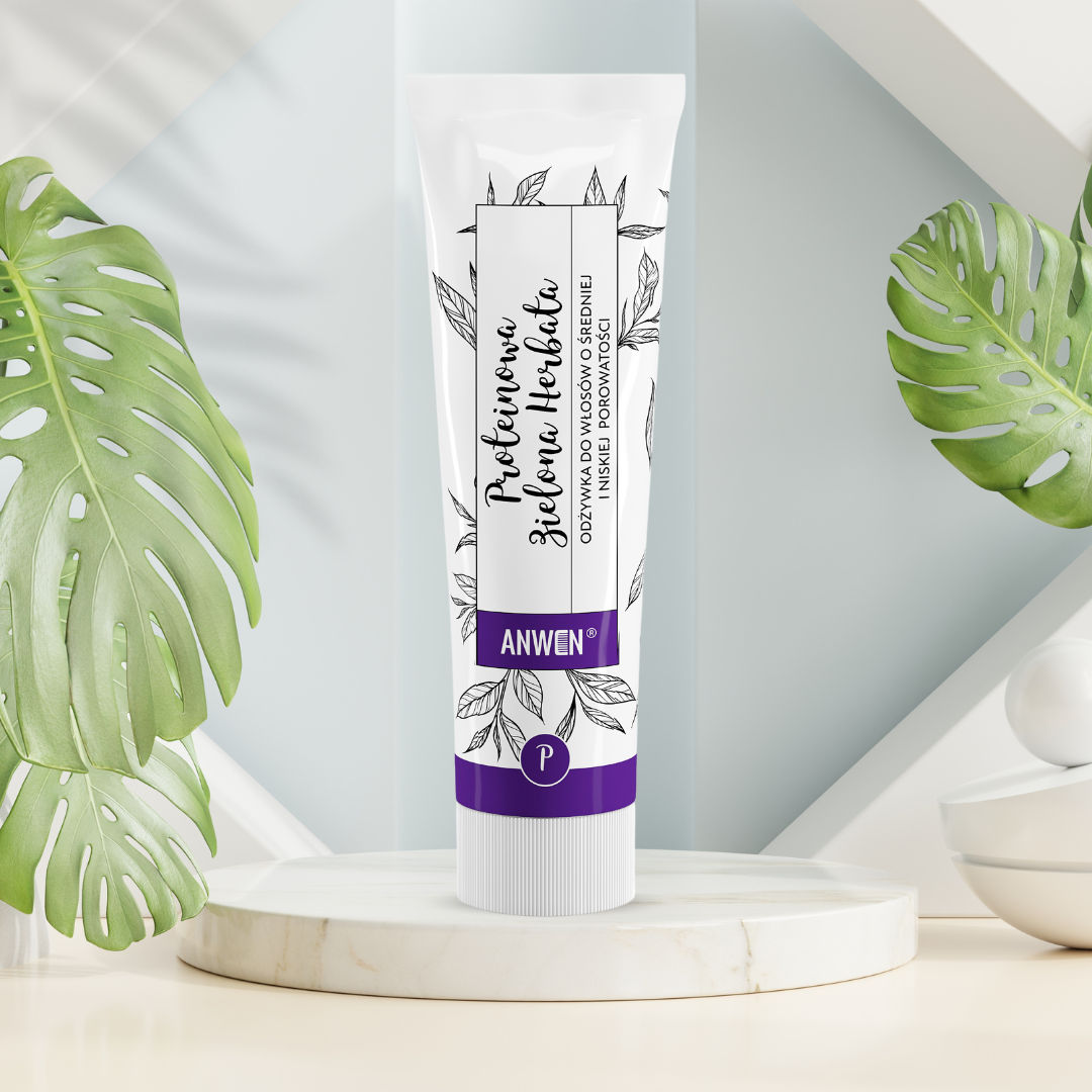 PROTEINOWA ZIELONA HERBATA odżywka do włosów o średniej i niskiej porowatości