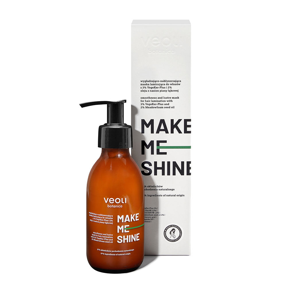 MAKE ME SHINE Wygładzająco – nabłyszczająca maska laminująca do włosów
