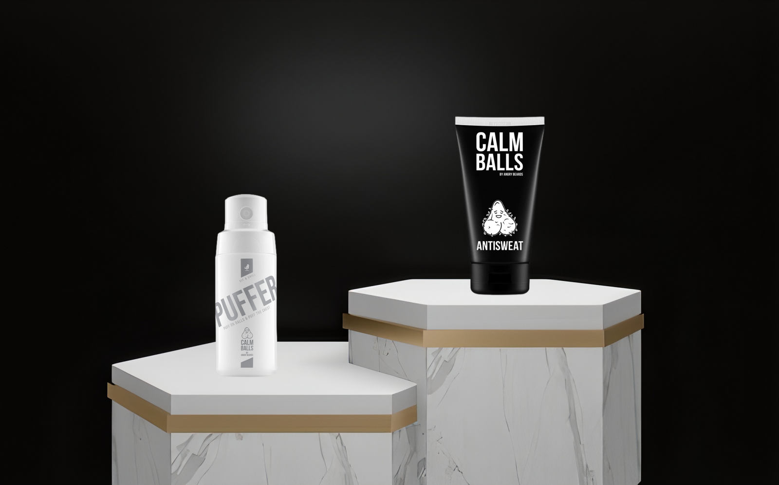 Angry Beards Pulver & Deodorant for Baller Sett- Tuxedo.no - Nettbutikk - On Demand Barbers Oslo Norway